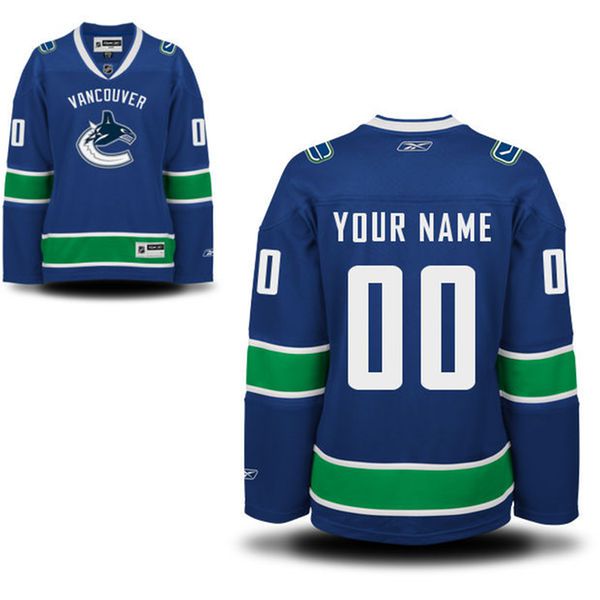 Reebok Vancouver Canucks Women Premier Home Custom NHL Jersey - Blue